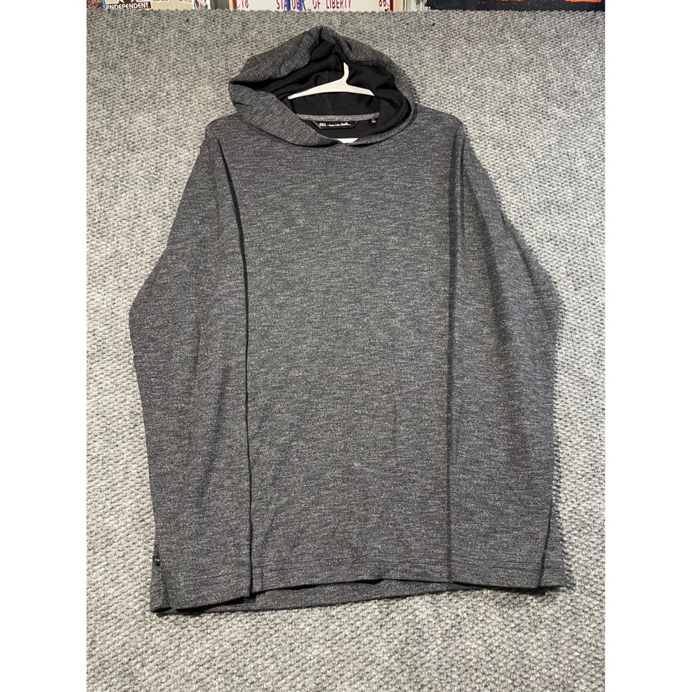 TravisMathew Mens‎ Heather Charcoal Grey Lightweight Pullover Hoodie Size M